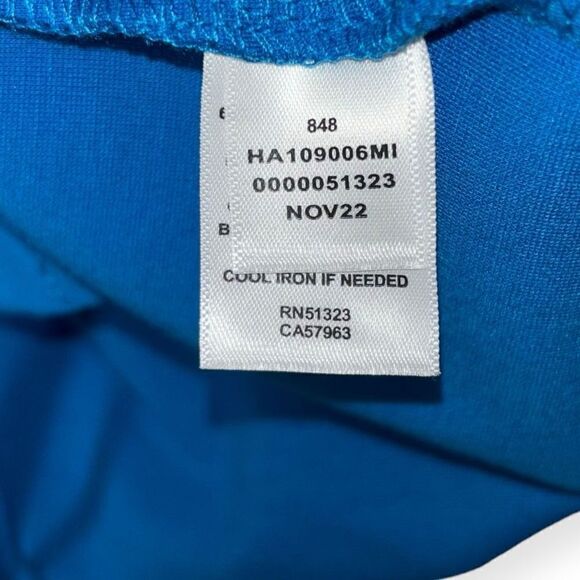 Halogen Ruched Mock Neck Minidress in Teal Blue Size XL NEW - Picture 10 of 15